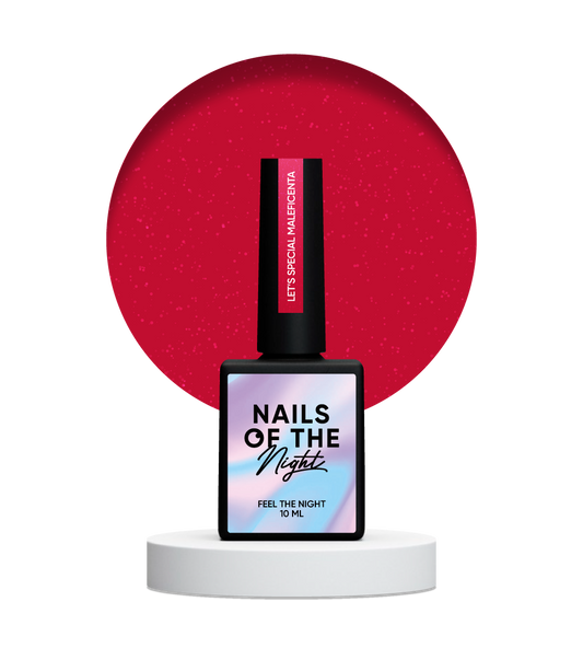 NAILSOFTHENIGHT Let's Special Maleficenta - esmalte de uñas en gel reflectante rojo oscuro en una capa, 10 ml