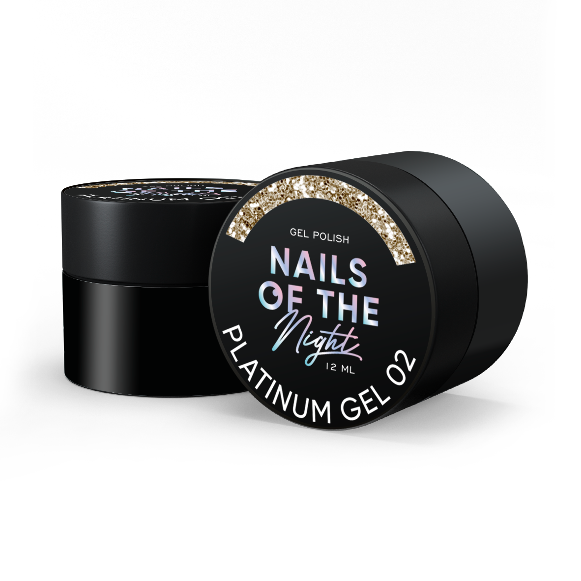 NAILSOFTHENIGHT Platinum gel - esmalte en gel 02 — esmalte en gel dorado con una densa capa metálica para uñas, , 12 ml