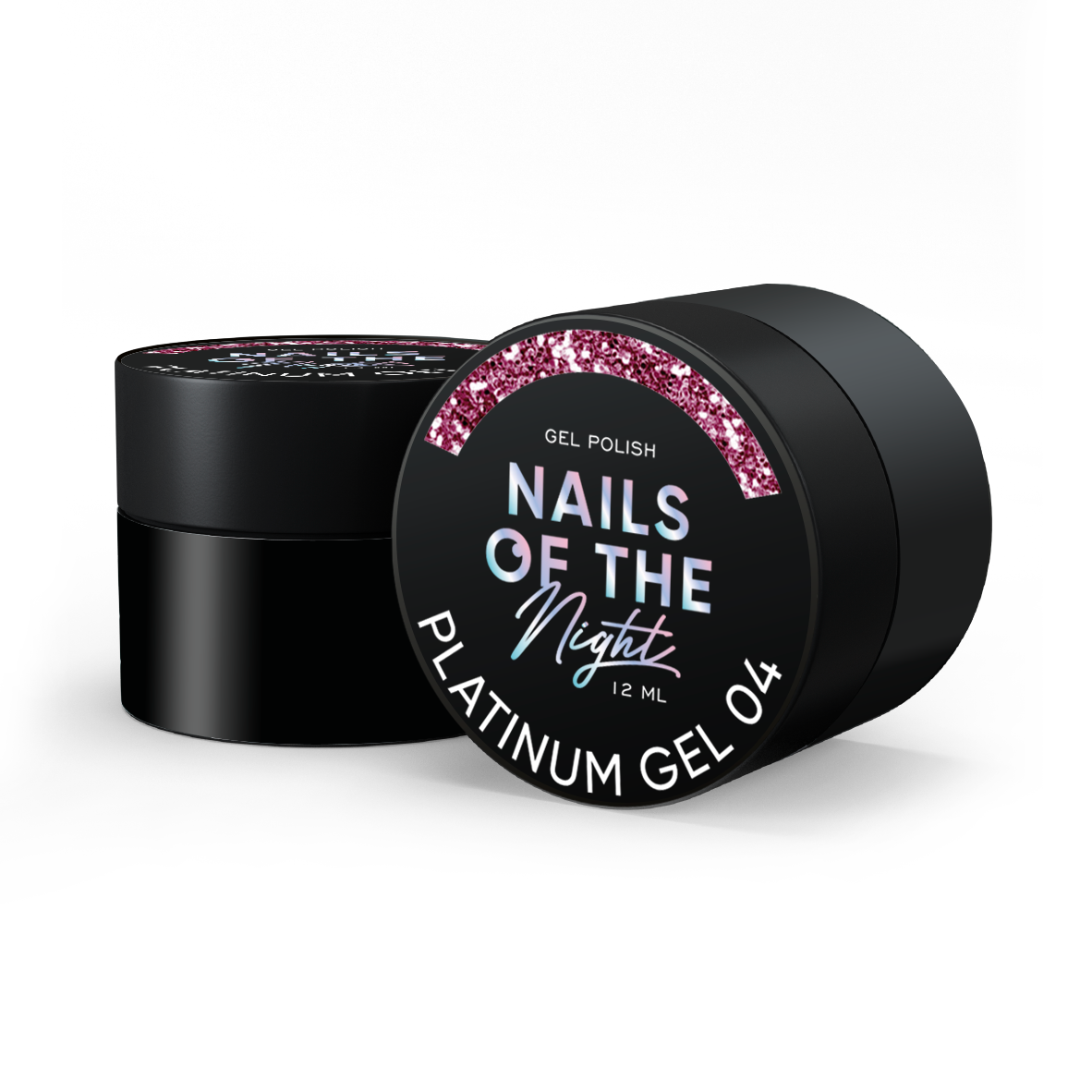 NAILSOFTHENIGHT Platinum gel - esmalte en gel 04 — esmalte en gel rosa con una densa capa metálica para uñas, 12 ml