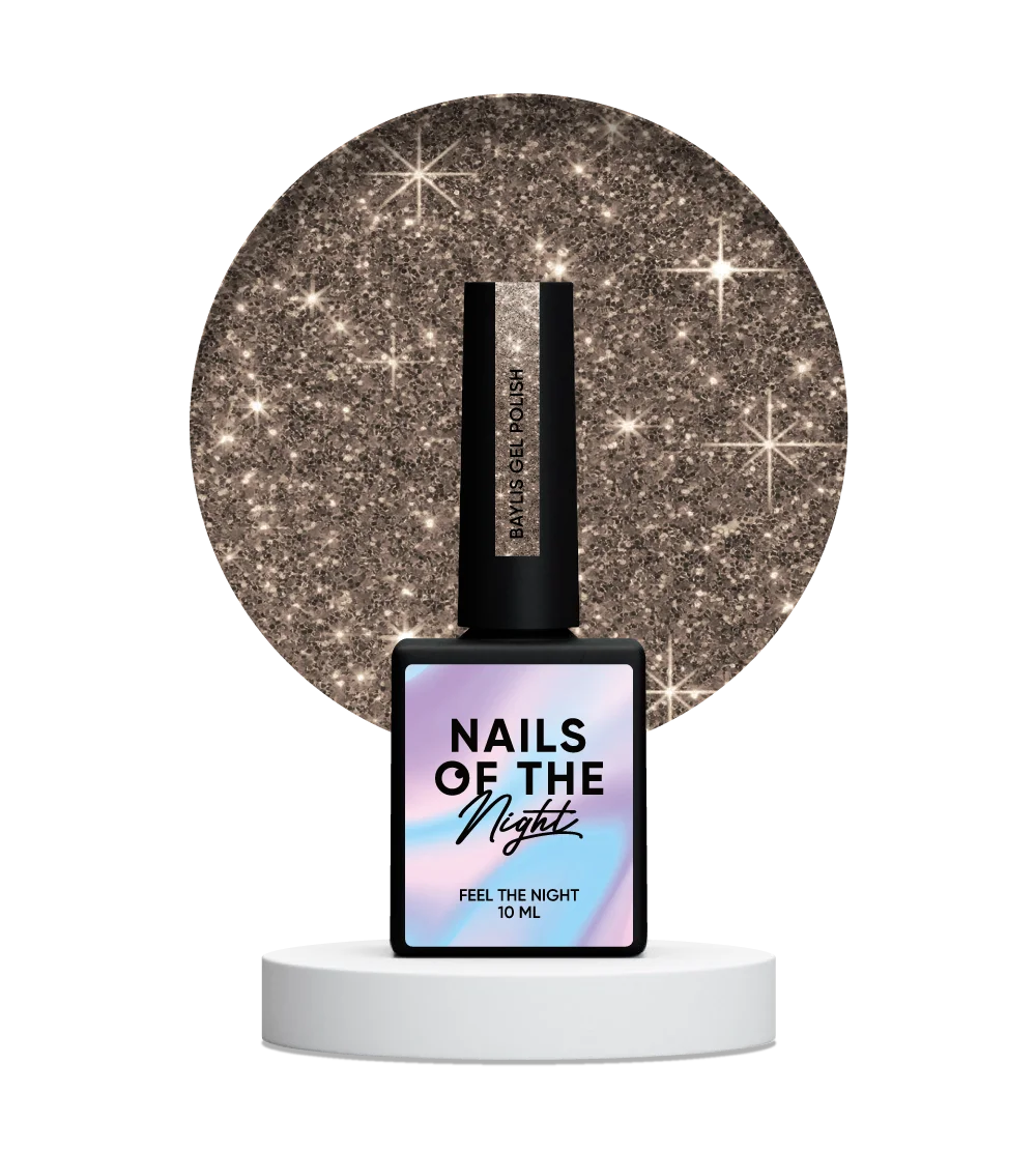 NAILSOFTHENIGHT Esmalte en gel Baylis — esmalte en gel reflectante dorado para uñas, 10 ml
