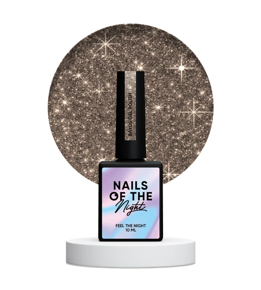 NAILSOFTHENIGHT Esmalte en gel Baylis — esmalte en gel reflectante dorado para uñas, 10 ml
