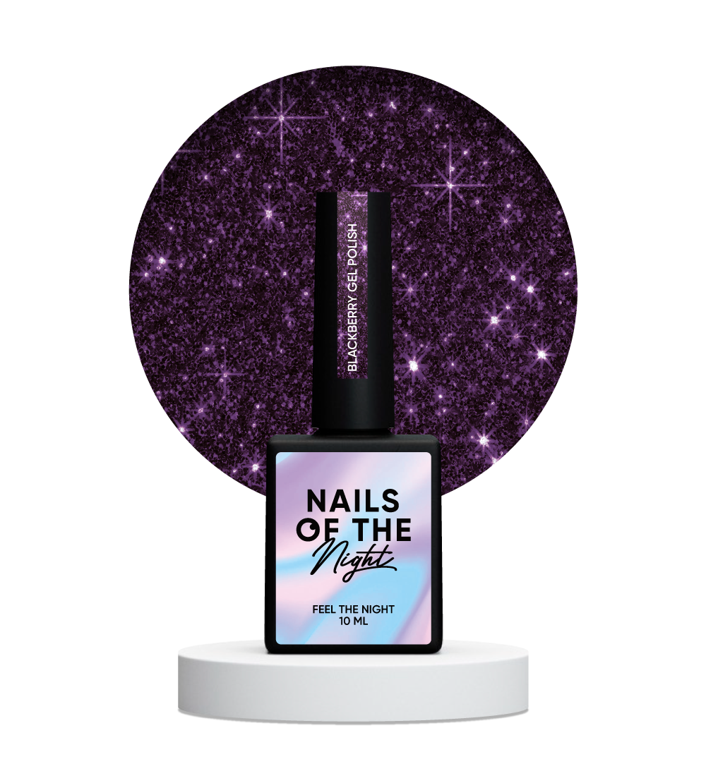 NAILSOFTHENIGHT Esmalte en gel Blackberry — esmalte en gel reflectante violeta para uñas, 10 ml