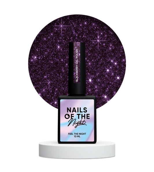NAILSOFTHENIGHT Esmalte en gel Blackberry — esmalte en gel reflectante violeta para uñas, 10 ml
