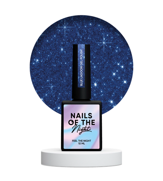NAILSOFTHENIGHT Esmalte en gel Blue Lagoon — esmalte en gel reflectante azul para uñas, 10 ml
