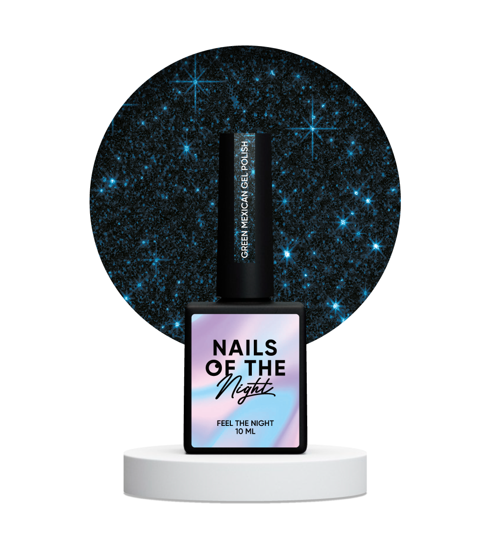 NAILSOFTHENIGHT Esmalte en gel Green Mexican — esmalte en gel reflectante verde oscuro para uñas, 10 ml