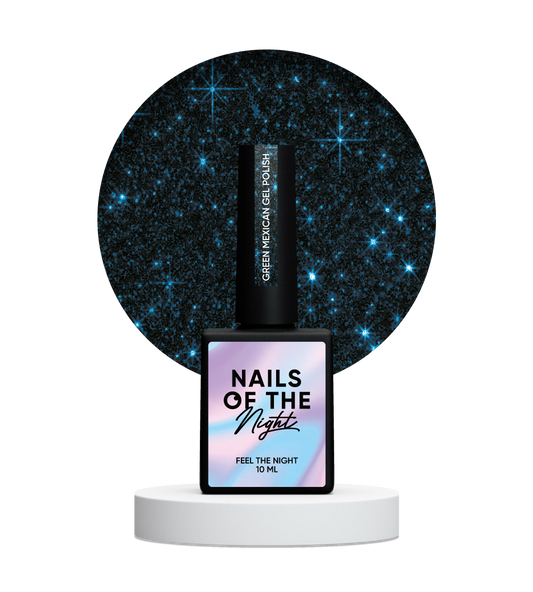 NAILSOFTHENIGHT Esmalte en gel Green Mexican — esmalte en gel reflectante verde oscuro para uñas, 10 ml