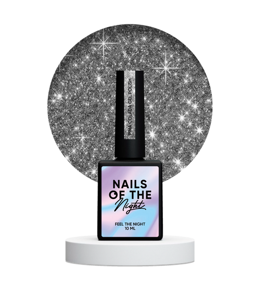 NAILSOFTHENIGHT Esmalte en gel Pina Colada — esmalte en gel reflectante gris para uñas, 10 ml