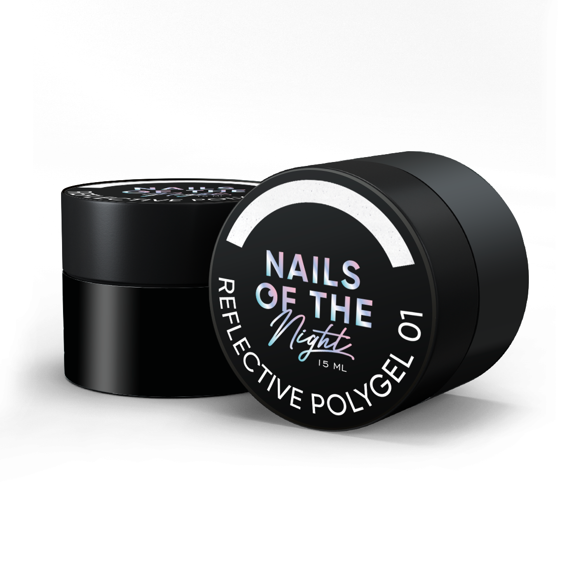 NAILSOFTHENIGHT Polygel reflectante 01 — Polygel reflectante líquido lechoso de nueva fórmula para uñas, 15 ml