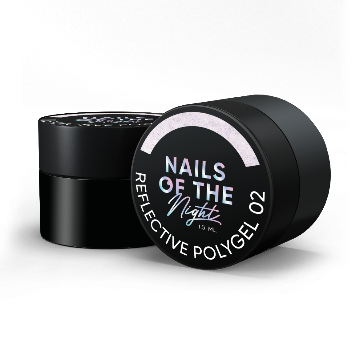 NAILSOFTHENIGHT Polygel reflectante 02 - Polygel reflectante líquido rosa pálido de la nueva fórmula para uñas, 15 ml