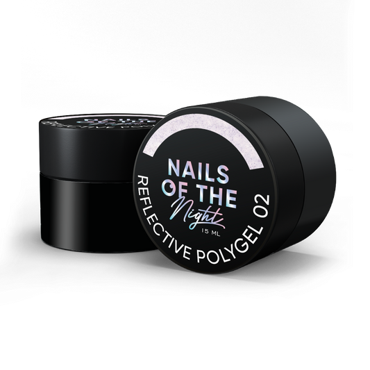 NAILSOFTHENIGHT Polygel reflectante 02 - Polygel reflectante líquido rosa pálido de la nueva fórmula para uñas, 15 ml