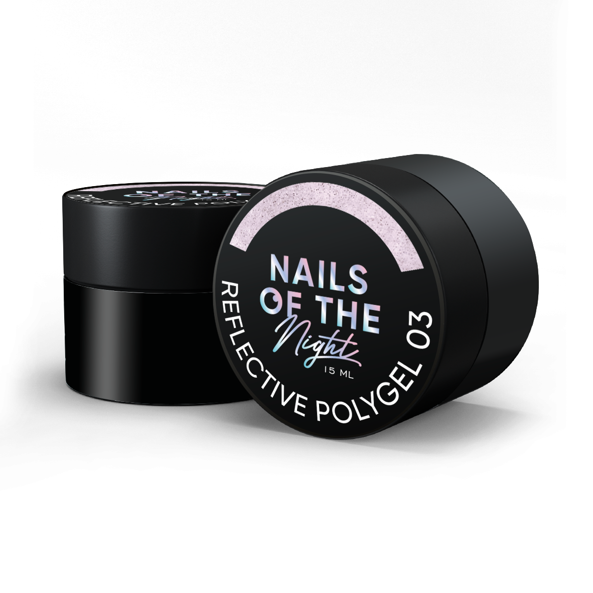 NAILSOFTHENIGHT Polygel reflectante 03 — poligel reflectante líquido melocotón de nueva fórmula para uñas, 15 ml