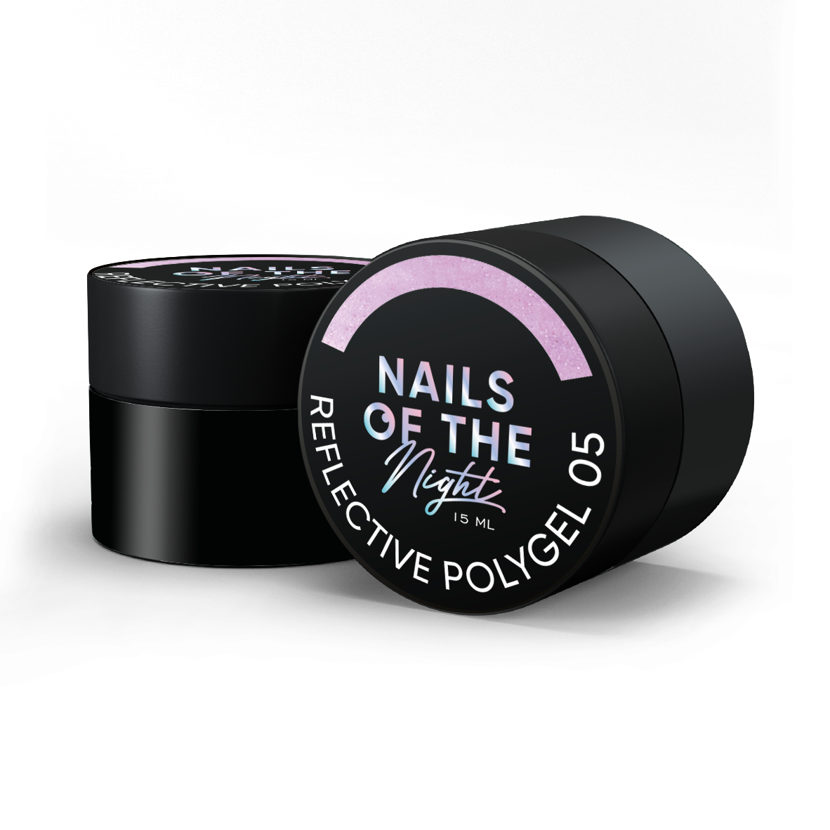 NAILSOFTHENIGHT Polygel reflectante 05 — Polygel reflectante líquido rosa de nueva fórmula para uñas, 15 ml
