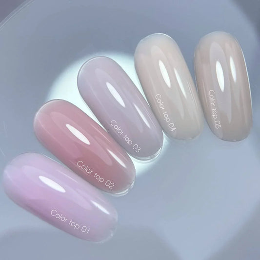 NAILSOFTHEDAY Color top 01 — top rosa claro sin capa adhesiva para uñas, 10 ml