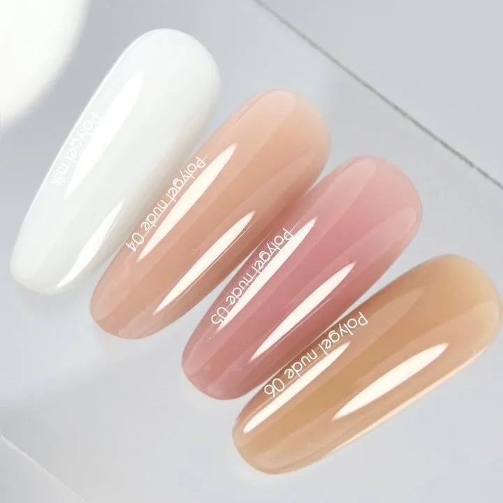 NAILSOFTHEDAY Polygel shimmer 07 — Polygel champán con brillo fino y saturado, 30 g
