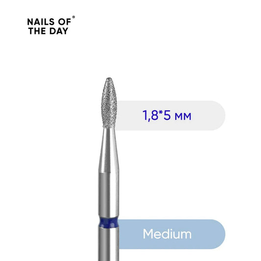 Cortador Nailsoftheday Gota - cortador de marca gota de diamante azul, 1,8*5 mm