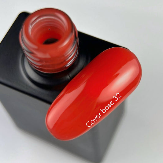Nailsoftheday Cover base NUEVA Fórmula 32: recubrimiento base pigmentado para uñas en color rojo clásico, 10 ml
