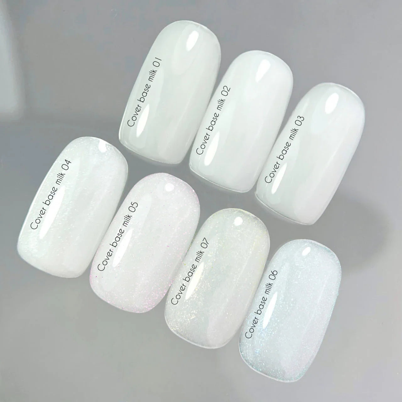 Nailsoftheday Base de cobertura NUEVO Fórmula leche 04: recubrimiento base de camuflaje lechoso con brillo plateado para uñas, 30 ml