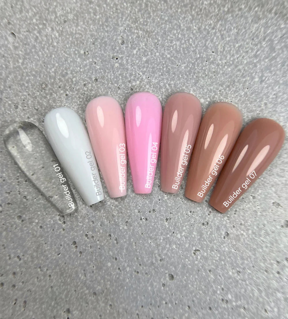 NAILSOFTHEDAY Builder Gel 02 — gel de leche blanca para extensión de uñas, 15 ml