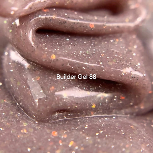 NAILSOFTHEDAY Builder Gel 88 — builder gel beige reflectante con brillo opal, 15 ml