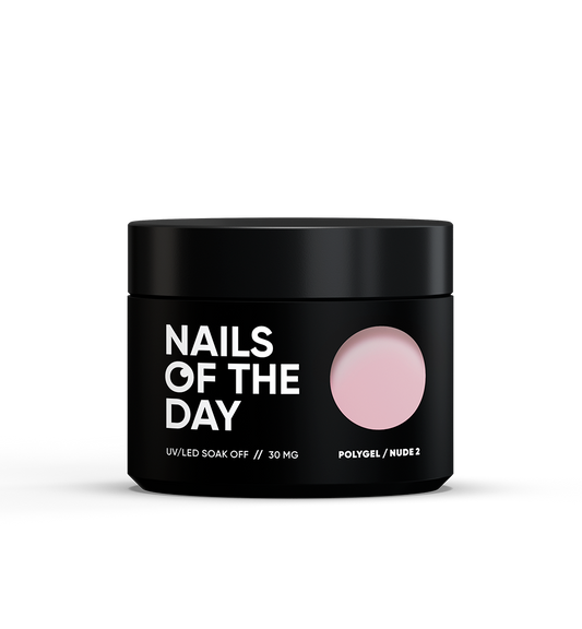 NAILSOFTHEDAY Polygel nude 02 — Polygel delicado nude de grano fino, 30 g