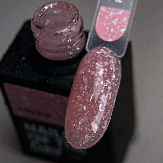 NAILSOFTHEDAY Potal base 13 – base rosa pálido con elegante potal blanco, 10 ml