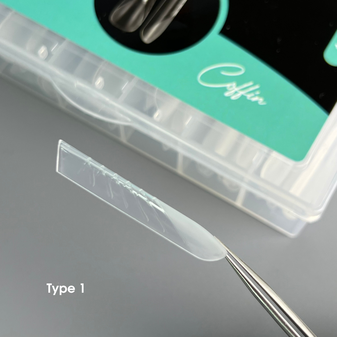 NAILSOFTHEDAY Ataúd de forma dual (Tipo 1) — formas superiores de almendra moderna para uñas, 120 piezas