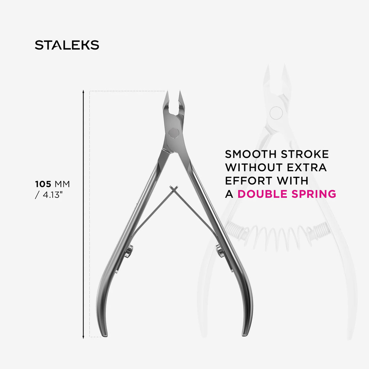 STALEKS EXPERT 92 Mini Alicates profesionales para cutículas, 3/5/7 mm