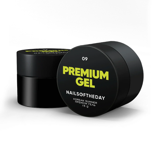 NAILSOFTHEDAY Premium gel 09 — gel de construcción saturado de limón, 15 ml