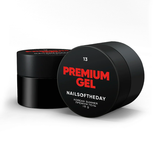 NAILSOFTHEDAY Premium gel 13 — gel de construcción rojo, 15 ml