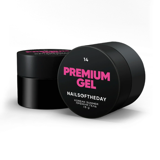 NAILSOFTHEDAY Premium gel 14 — gel de construcción rosa intenso, 15 ml