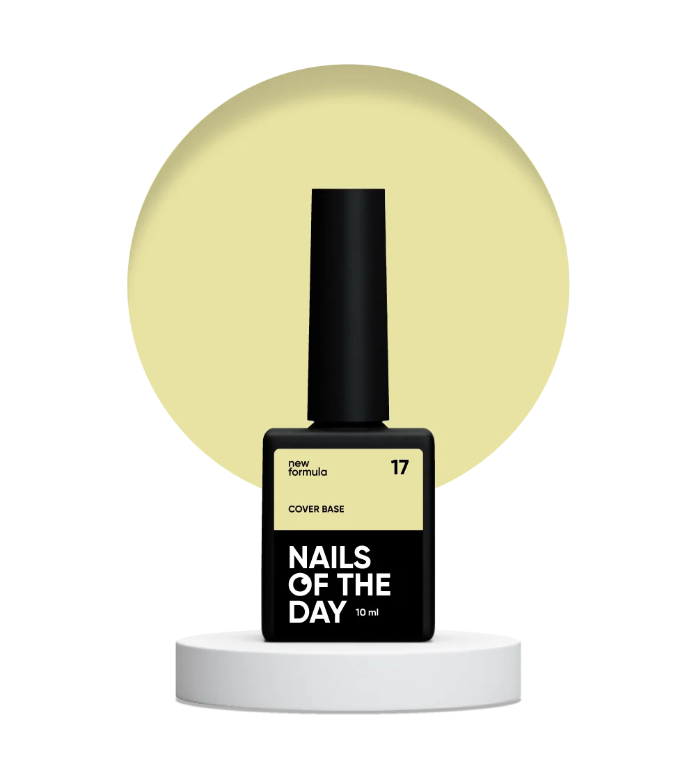 Nailsoftheday Cover base NUEVA Fórmula 17: capa base suave de camuflaje de limón para uñas, 10 ml