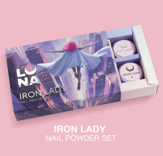 Lunamoon Iron Lady Nail Powder Set 6 pcs