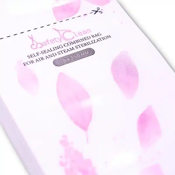 Bolsas de Esterilización 75×150, Rosa Combinadas – Transparentes. Doble Indicador, 100 uds.