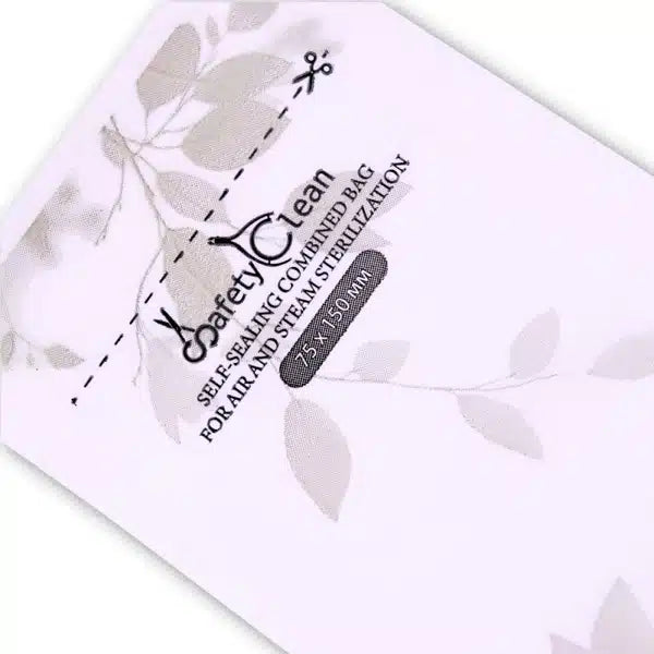 Bolsas de Esterilización 75×150, Beige Combinadas – Transparentes. Doble Indicador, 100 uds.