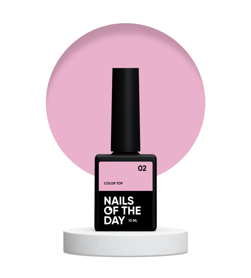NAILSOFTHEDAY Color top 02 — top rosa nude sin capa adhesiva para uñas, 10 ml