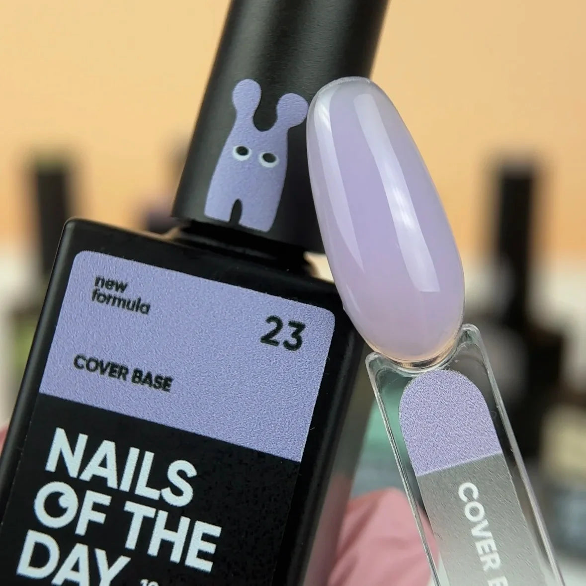 Nailsoftheday Base de cobertura NUEVA Fórmula 23 — capa base de camuflaje violeta para uñas, 10 ml