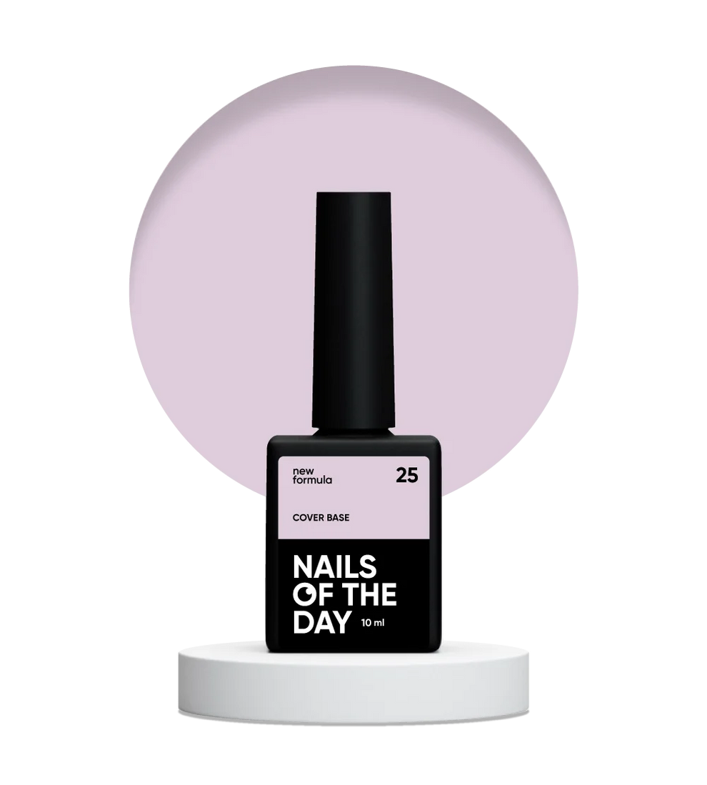 Nailsoftheday Cover base NEW Formula 25 - base camuflaje de color rosa suave, 10 ml