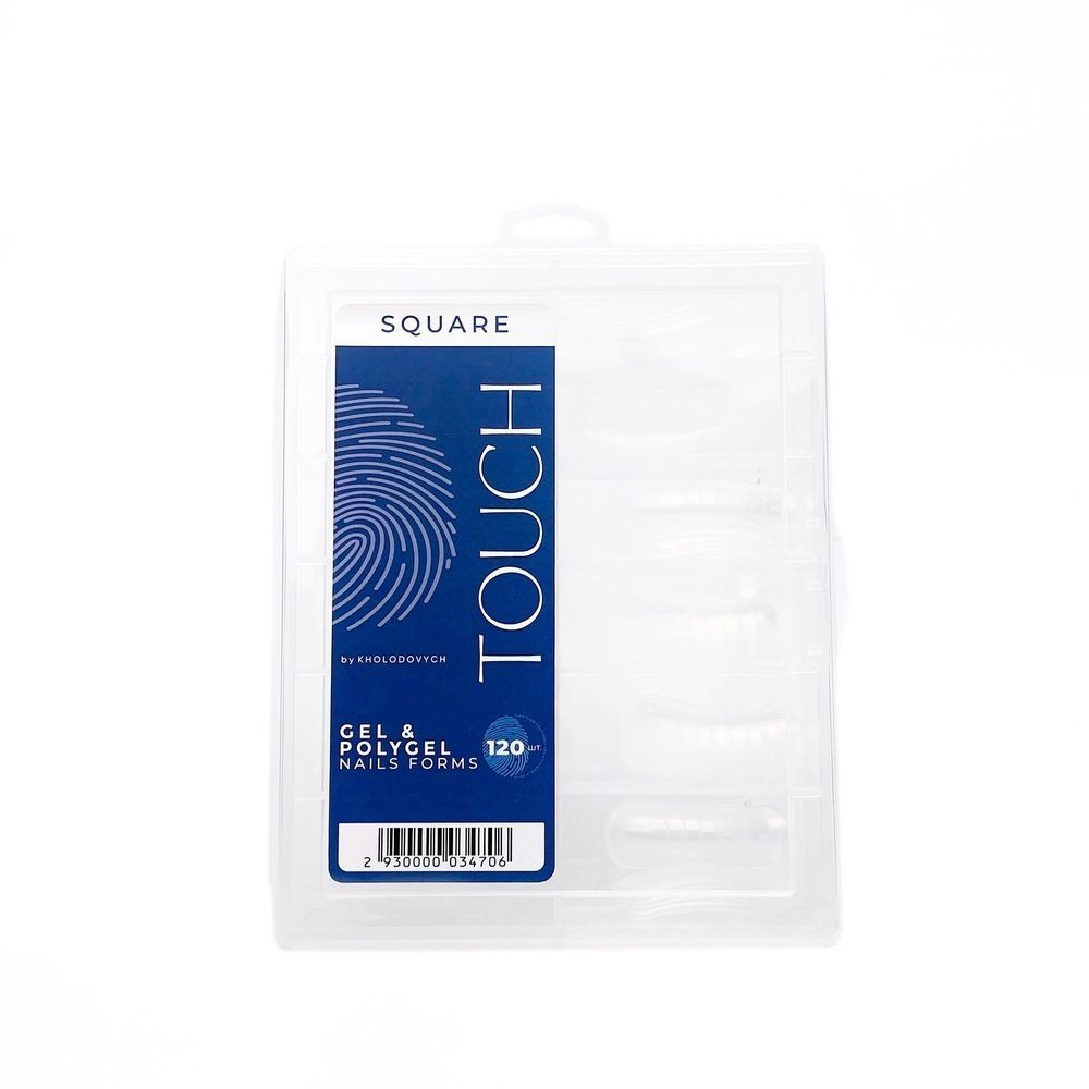 TOUCH Tips para uñas, moldes superiores para esculpido, 120 unidades, forma cuadrada