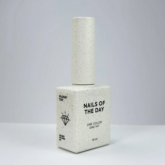 NAILSOFTHEDAY Top brillante sin paño - top brillante sin capa pegajosa y con filtros UV, 10 ml