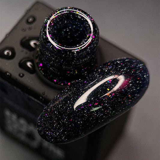 NAILSOFTHENIGHT Base reflectante 03 - base reflectante de camuflaje con brillo (destellos violeta y rosa), 10 ml