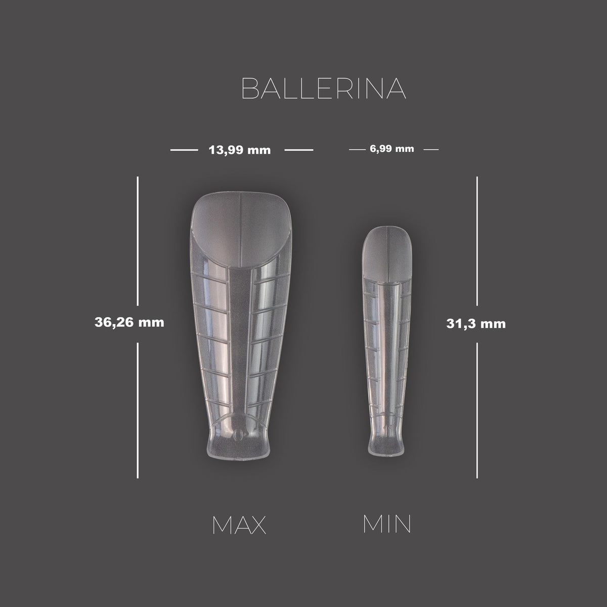 TOUCH Tips para uñas de modelado con moldes superiores, 288 unidades, Mix 8 en 1 + molde