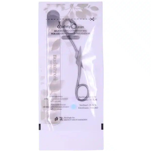 Bolsas de Esterilización 100 x 200, Beige Combinadas – Transparentes. Doble Indicador, 100 uds.