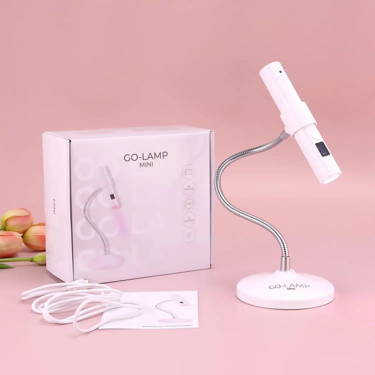 GO-LAMP MINI, Lampara de uñas Secado Moldes Tips