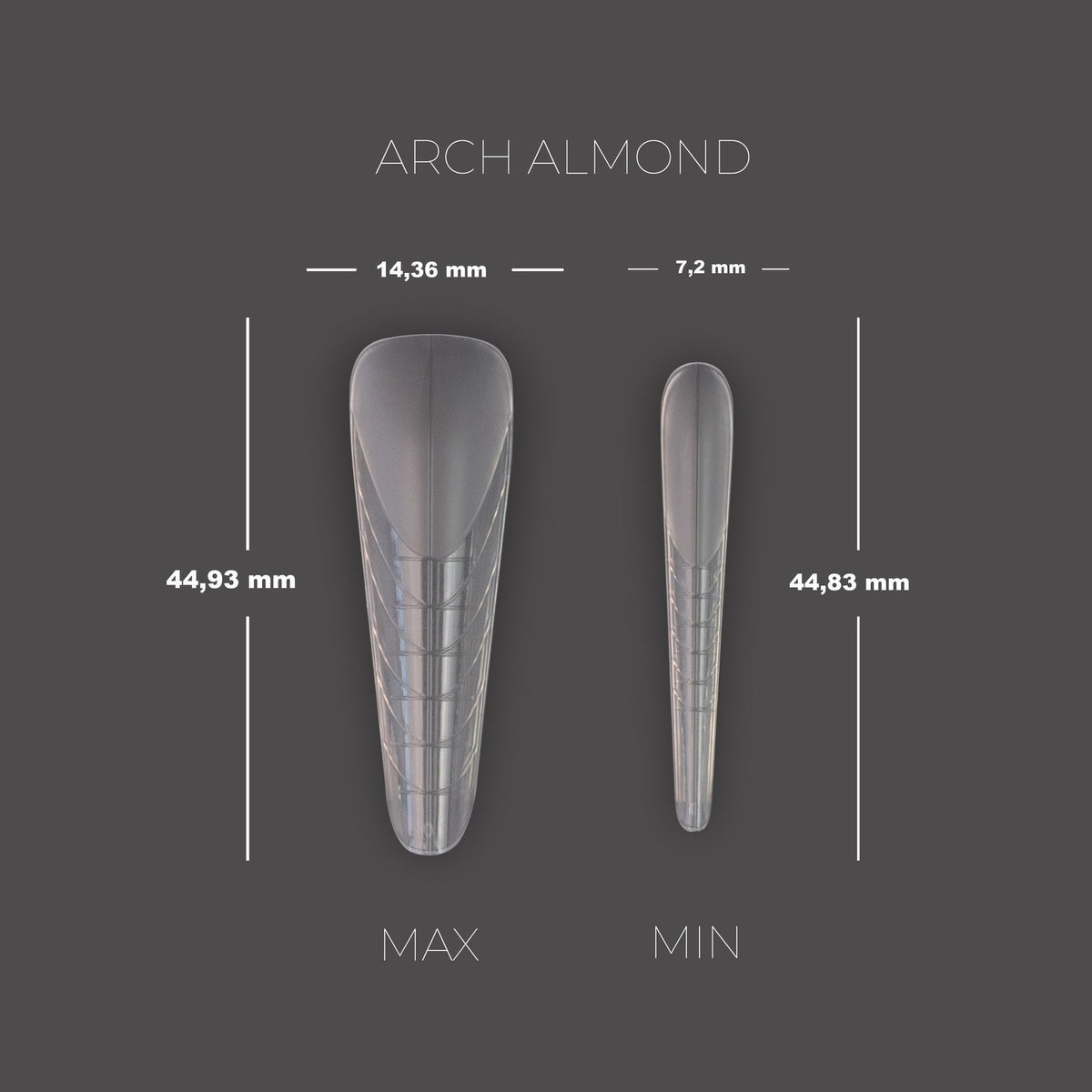 TOUCH Tips para uñas de modelado con moldes superiores, 288 unidades, Mix 8 en 1 + molde