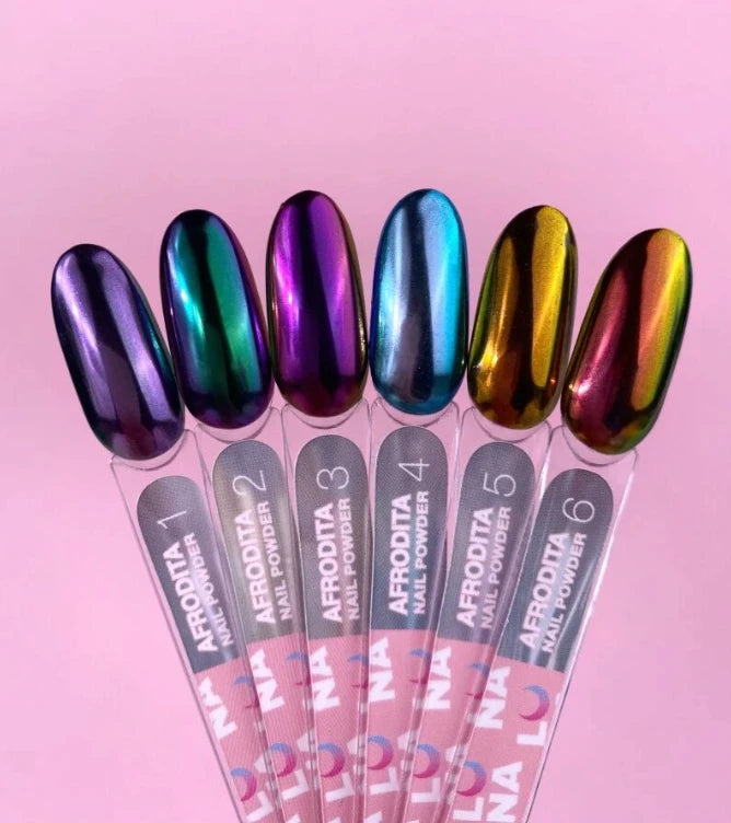 Lunamoon Afrodita Nail Powder Set 6pcs