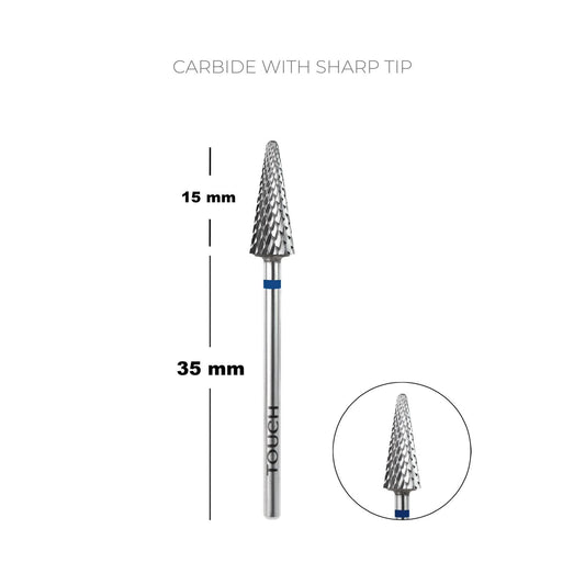 TOUCH Fresa de carburo de tungsteno con punta afilada, azul