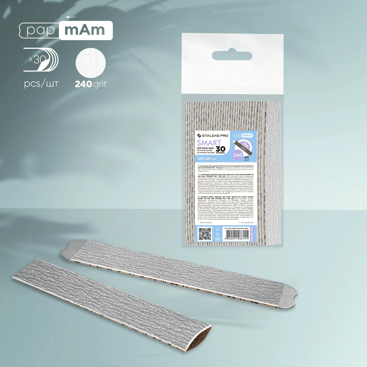 STALEKS SMART 20 papmAm Limas para lijado directo sobre una base blanda, grano 240 (30 uds.)