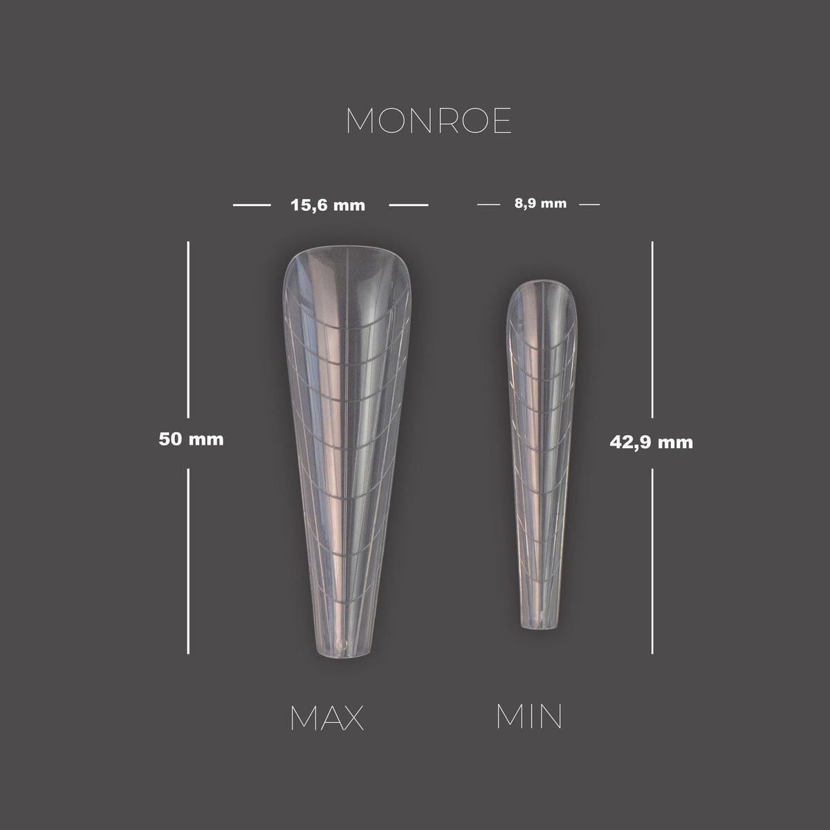 TOUCH Tips para uñas de modelado con moldes superiores, 288 unidades, Mix 8 en 1 + molde