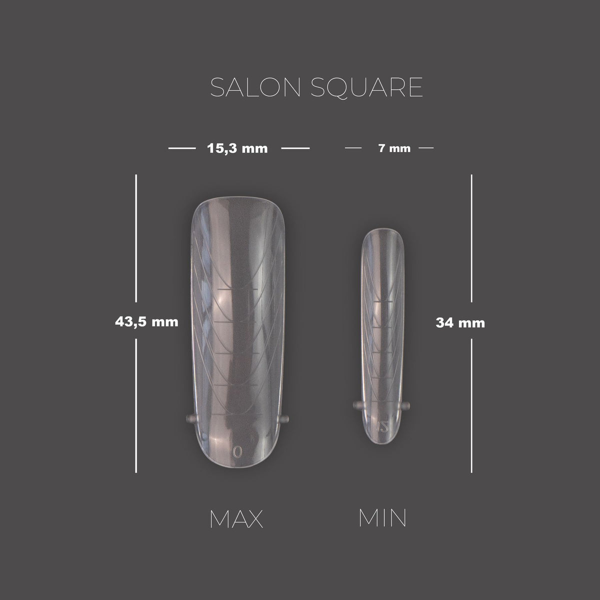 TOUCH Tips para uñas de modelado con moldes superiores, 288 unidades, Mix 8 en 1 + molde