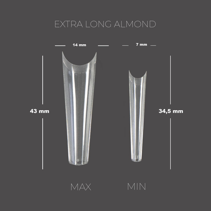 TOUCH Tips de gel suave para uñas, 240 unidades, forma almendrada extralarga